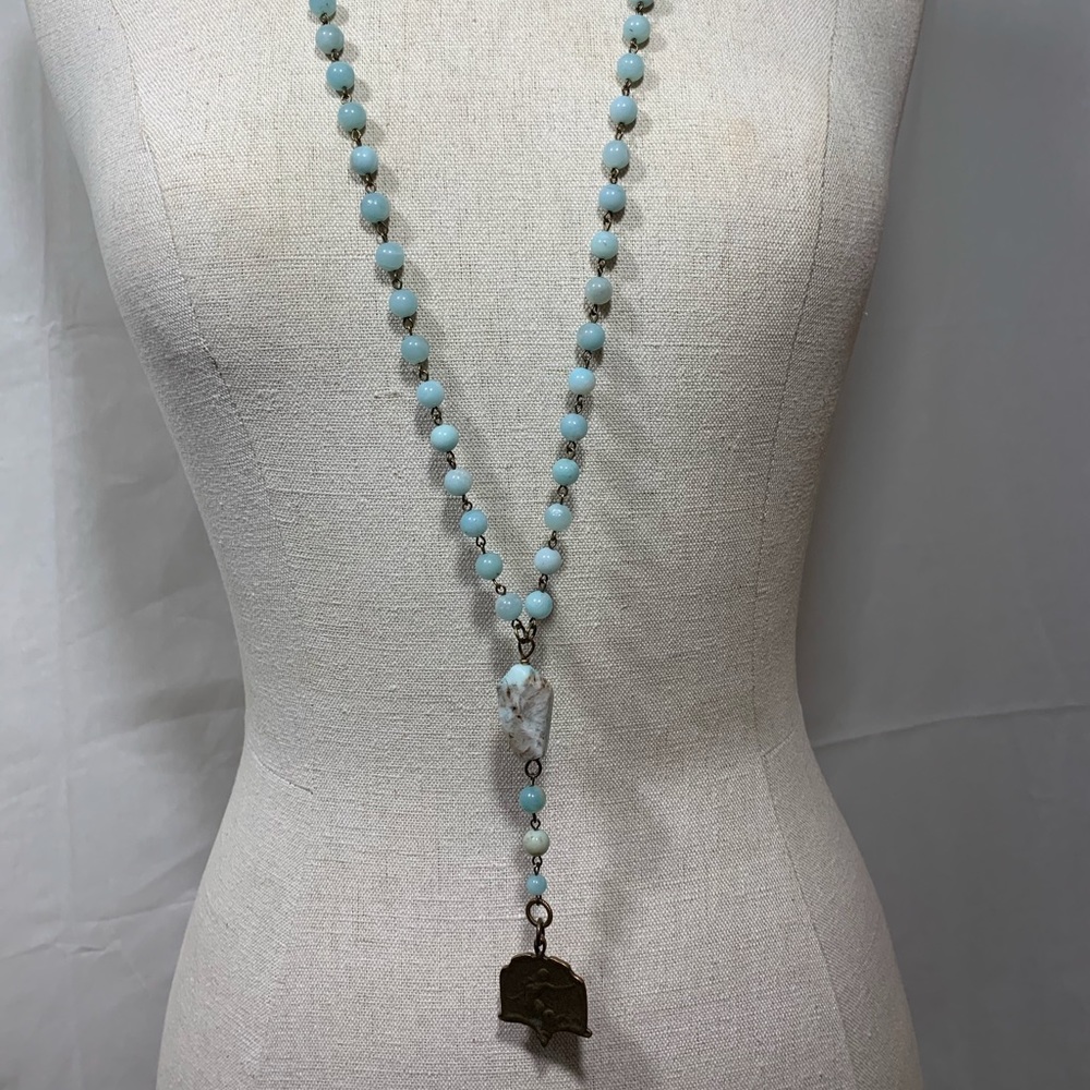 Long Amazonite mermaid necklace